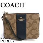 Yahoo! Yahoo!ショッピング(ヤフー ショッピング)国内発送 コーチ COACH ポーチ 小物入れ シグネチャー PVC レザー スモール リストレット F52860 IMDT3 カーキ×ミッドナイト 送料無料