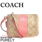 Yahoo! Yahoo!ショッピング(ヤフー ショッピング)国内発送 コーチ COACH ポーチ 小物入れ シグネチャー PVC レザー スモール リストレット F52860 SIGPK ピンク 送料無料
