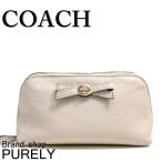 Yahoo! Yahoo!ショッピング(ヤフー ショッピング)国内発送 コーチ COACH ポーチ レディース 小物 ターンロック ボウ コスメティック ケース F53423 IMDMH チョーク×ブラック 送料無料