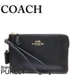 Yahoo! Yahoo!ショッピング(ヤフー ショッピング)国内発送 コーチ COACH ポーチ レディース 小物入れ クロスグレイン レザー コーナー ジップ リストレット F54626 IMBLK ブラック 送料無料