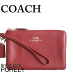 Yahoo! Yahoo!ショッピング(ヤフー ショッピング)国内発送 コーチ COACH ポーチ レディース 小物入れ クロスグレイン レザー コーナー ジップ リストレット F54626 IMDN8 トゥルーレッド 送料無料