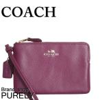 Yahoo! Yahoo!ショッピング(ヤフー ショッピング)国内発送 コーチ COACH ポーチ レディース 小物入れ クロスグレイン レザー コーナー ジップ リストレット F54626 IMFUS フューシャ 送料無料