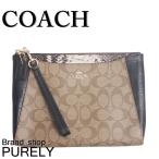 国内発送 コーチ COACH ポーチ レディース 小物入れ シグネチャー クラッチ ポーチ F54628 IMCBI ブラック×カーキ 送料無料 爆買