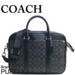 コーチ COACH バッグ メンズ 2WAY シグネチャー スリム ブリーフ ケース ビジネスバッグ F54803 CQ/BK チャコール×ブラック 送料無料