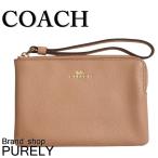国内発送 コーチ COACH ポーチ レディース 小物入れ クロスグレイン レザー コーナー ジップ リストレット F58032 IMA55 ヌードピンク 送料無料 爆買