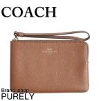 国内発送 コーチ COACH ポーチ レディース 小物入れ クロスグレイン レザー コーナー ジップ リストレット F58032 IMSAD サドル 送料無料 爆買