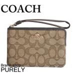 Yahoo! Yahoo!ショッピング(ヤフー ショッピング)国内発送 コーチ COACH 小物 レディース ポーチ アウトライン シグネチャー コーナー ジップ リスレット F58033 IMC7C カーキ×ブラウン 送料無料