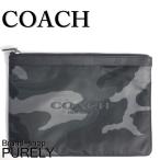 国内発送 コーチ COACH ポーチ メンズ レディース 小物 ビーチ ナイロン ポーチ F63445 グレーカモフラージュ 送料無料