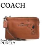 Yahoo! Yahoo!ショッピング(ヤフー ショッピング)国内発送 コーチ COACH ポーチ レディース 小物入れ スヌーピー レザー コーナー ジップ リストレット F65193 SV/SD サドル 送料無料