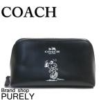 Yahoo! Yahoo!ショッピング(ヤフー ショッピング)国内発送 コーチ COACH ポーチ レディース 小物 スヌーピー レザー コスメティック ケース F65208 SV/BK ブラック 送料無料