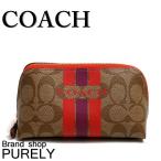Yahoo! Yahoo!ショッピング(ヤフー ショッピング)国内発送 コーチ COACH ポーチ レディース 小物 ヴァーシティ ストライプ コスメティック ケース F66193 IMBDB カーキ×ウォーターメロンレッド 送料無料