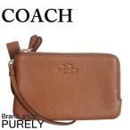 国内発送 コーチ COACH ポーチ 小物入れ ペブルド レザー ダブル コーナー ジップ リストレット F66505 IMSAD サドル 送料無料 爆買