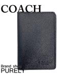 コーチ COACH 小物 カードケース メンズ アウトレット クロスグレン 2つ折り 名刺入れ F66574 QBBK ブラック 送料無料