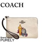 Yahoo! Yahoo!ショッピング(ヤフー ショッピング)国内発送 コーチ ポーチ レディース COACH 小物入れ レザー スターウォーズ コーナー ジップ リストレット F88924 SVCAH チョークマルチ 送料無料