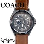 国内発送 コーチ COACH 時計 メンズ 腕時計 ステンレス レザー ベルト ウォッチ 腕時計 レザーバンド W5007-BK/SD ブラック×サドル 送料無料