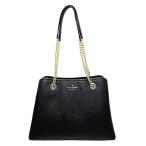 ショッピングケイトスペード 国内発送 ケイトスペード バッグ レディース Kate Spade トートバッグ レザー ミディアム チェーン ハンドル トート WKRU7048 001 ブラック 送料無料