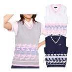 レディース キャロウェイ Vネックニットベスト 千鳥柄 241-0119801