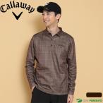  Callaway Golf рубашка-поло с длинным рукавом проверка принт обратная сторона ворсистый рубашка мужской C24233114 tops Golf одежда 2024 год осень-зима модель Callaway GOLF