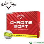 キャロウェイ CHROME SOFT 360° YELLOW STRIPE ゴルフボール 2025年モデル 1ダース（12球入り） Callaway Golf
