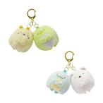 すみっコぐらし ぬいぐるみ ボールケース C-170 ボールポーチ ぺんぎん？ ねこ しろくま とかげ ボール2個収納可能 すみっこぐらし【■Li■】