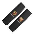 ポルシェ PORSCHE シートベルトカバー マカン/カイエン/パナメーラ ロゴ加工 選べる2色