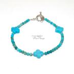 ブレスレットレディースターコイズ天...