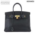 ショッピングバーキン 新品同様 エルメス HERMES バーキン35 ハンド バッグ アルデンヌ ブラック □F刻印 ゴールド 金具 Birkin 35 90208476