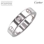 カルティエ Cartier ミニラブ #50 リング ダイヤ 1P K18 WG ホワイトゴールド 750 指輪 Mini Love Ring 90229279