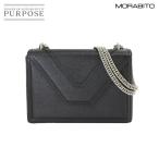 未使用 展示品 モラビト MORABITO ポリーヌ チェーン ショルダー バッグ レザー ブラック シルバー 金具 Pauline Shoulder Bag 90230179