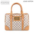ルイ ヴィトン LOUIS VUITTON ダミエ アズール バークレー ハンド バッグ ホワイト グレー N52001 ゴールド 金具 Berkeley 90230519