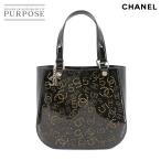 シャネル CHANEL NO.5 トート バッグ エナメル ブラック A31334 シルバー 金具 ココマーク Tote Bag 90232036