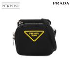 未使用 展示品 プラダ PRADA ハイパー リーブス ショルダー バッグ ナイロン サフィアーノレザー ブラック 2ZD003 シルバー 金具 90235600