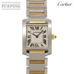 カルティエ Cartier タンクフランセーズSM コンビ W51007Q4 レディース 腕時計 アイボリー K18YG クォーツ Tank Francaise SM 90266753