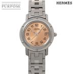 エルメス HERMES クリッパー CL4 210 レディース 腕時計 デイト ピンク クォーツ ウォッチ Clipper 90268292