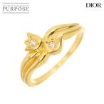 クリスチャン ディオール Christian Dior 10号 リング ダイヤ K18 YG イエローゴールド 750 CD 指輪 Diamond Ring 90269222