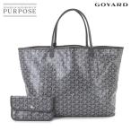 未使用 展示品 ゴヤール GOYARD サンルイ GM トート バッグ ヘリンボーン PVC レザー グレー Saint Louis GM 90272647