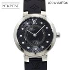 ルイ ヴィトン LOUIS VUITTON タンブール スリム PM QA143 レディース 腕時計 11P ダイヤモンド ブラック クォーツ Tambour 90274445