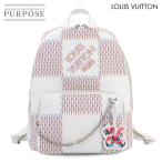 ショッピングダミエ 未使用 展示品 ルイ ヴィトン LOUIS VUITTON ダミエ スプレー レーサー バックパック レザー ホワイト マルチカラー M20664 RFID 90275210