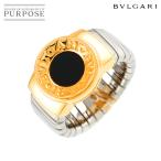 ブルガリ BVLGARI ブルガリブルガリ トゥボガス 10.5号 リング オニキス K18 YG SS 750 スティール Tubogas Ring 90275561