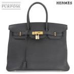美品 エルメス HERMES バーキン35 ハンド バッグ トリヨンクレマンス ブラック □J刻印 ゴールド 金具 Birkin 35 90275949