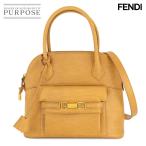 美品 フェンディ FENDI エピ 2way ハンド ショルダー バッグ レザー キャメル ゴールド 金具 ヴィンテージ Hand Shoulder Bag 90276011