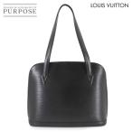 美品 ルイ ヴィトン LOUIS VUITTON エピ リュサック ショルダー バッグ レザー ノワール M52282 ブラック ゴールド 金具 90276039