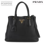 新品同様 プラダ PRADA 2way ハンド ショルダー バッグ レザー ネロ ブラック 1BA239 ゴールド 金具 Hand Shoulder Bag 90276965