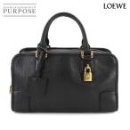ロエベ LOEWE アマソナ 28 ハンド バッグ レザー ブラック ゴールド 金具 Amazona 28 90276975