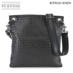 新品同様 ボッテガ ヴェネタ BOTTEGA VENETA イントレチャート ショルダー バッグ レザー ブラック 161623 ガンメタ 金具 90276980