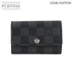 新品同様 ルイ ヴィトン LOUIS VUITTON ダミエ グラフィット ミュルティクレ 6 6連 キーケース N62662 シルバー 金具 90277091