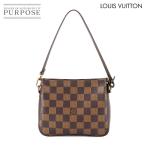 新品同様 ルイ ヴィトン LOUIS VUITTON ダミエ トゥルース メイクアップ ポーチ ハンド バッグ エベヌ N51982 Damier Pouch Bag 90277108