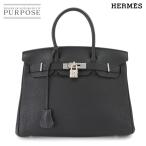 新品同様 エルメス HERMES バーキン30 ハンド バッグ トゴ ブラック □L刻印 シルバー 金具 Birkin 30 90278157