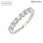 ティファニー TIFFANY&Co. フォーエバー 8号 リング ハーフ ダイヤ 幅3mm Pt プラチナ 指輪 エンブレイス Half Diamond Ring 90278636
