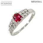 ティファニー TIFFANY&Co. 15号 リング ルビー 0.61ct ダイヤ Pt プラチナ 指輪 Ruby Ring【ソーティング付き】 90278844